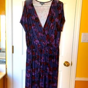 Blue and purple floral dress